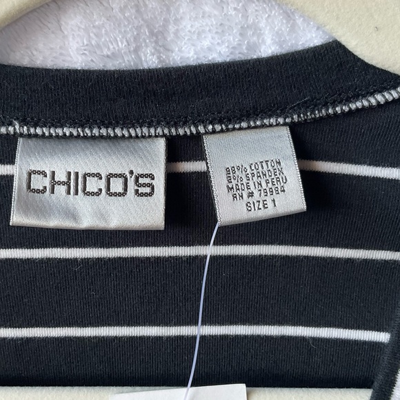 Chico’s Apparel Spirit Short Sleeve Tee Black; NWT; M/8 - Picture 8 of 12